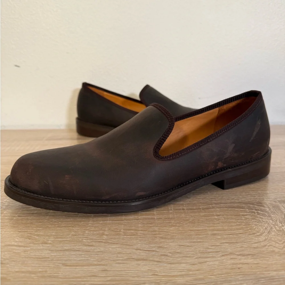 Duke + Dexter Bowler Brown Leather Loafers Men’s‎ Sz 11